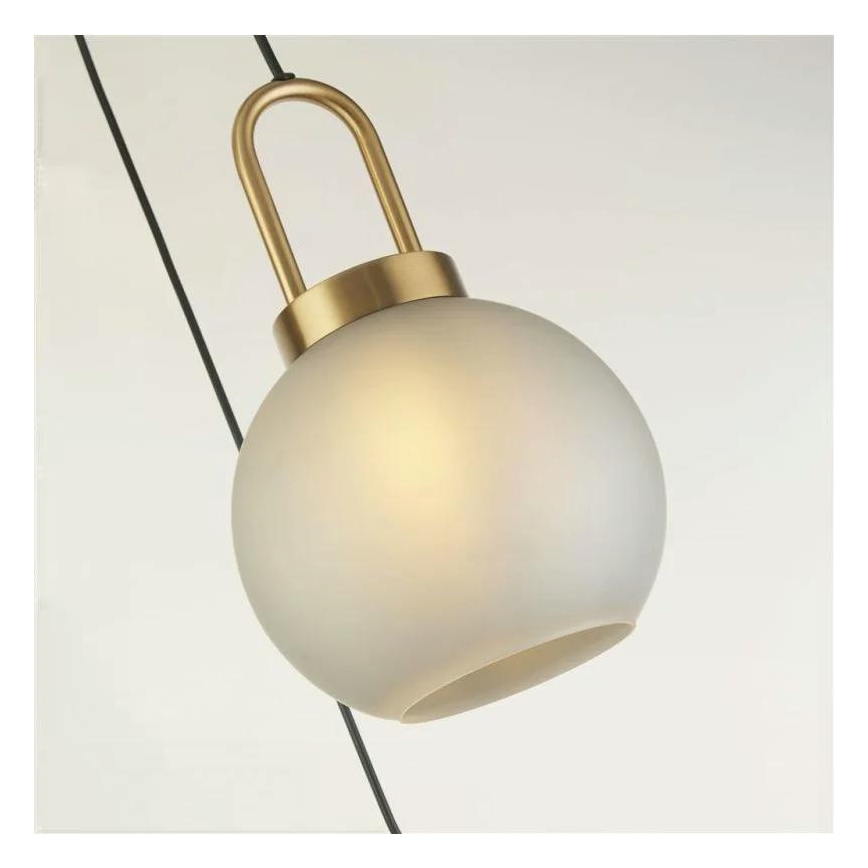 Searchlight - Ljuskrona med upphängningsrem SNOWDROP 3xE27/60W/230V mässing