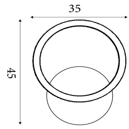 Searchlight - Dimbart LED-takarmatur SPECS LED/18W/230V 3000K 35x45 cm mässing