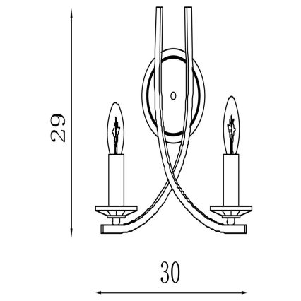 Searchlight - Vägglampa ASCONA 2xE14/60W/230V