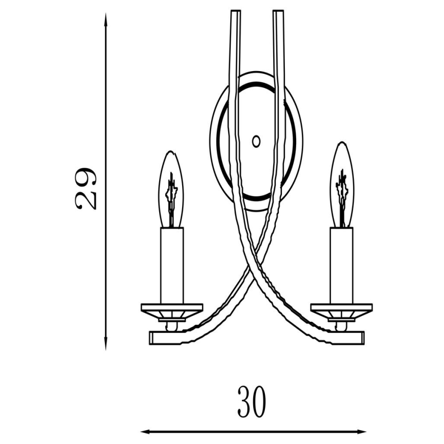 Searchlight - Vägglampa ASCONA 2xE14/60W/230V