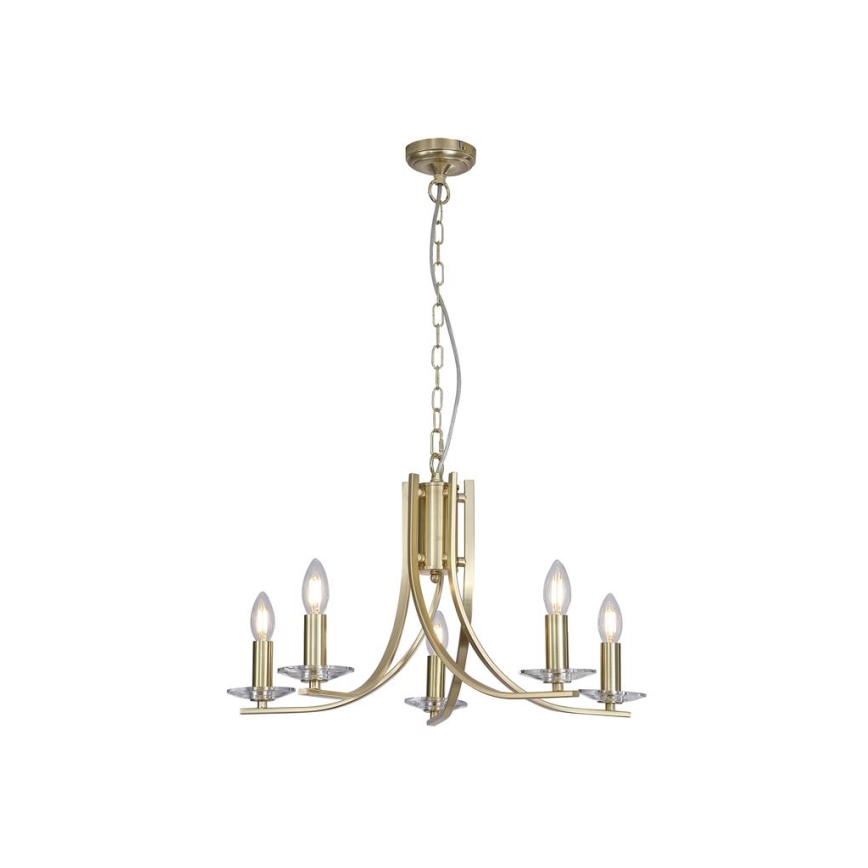 Searchlight - Ljuskrona med kedja ASCONA 5xE14/60W/230V