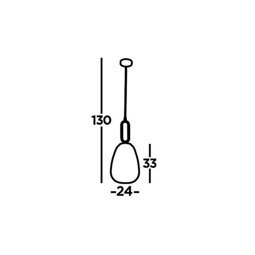Searchlight - Ljuskrona med upphängningsrem ELIXIR 1xE27/60W/230V genomskinlig