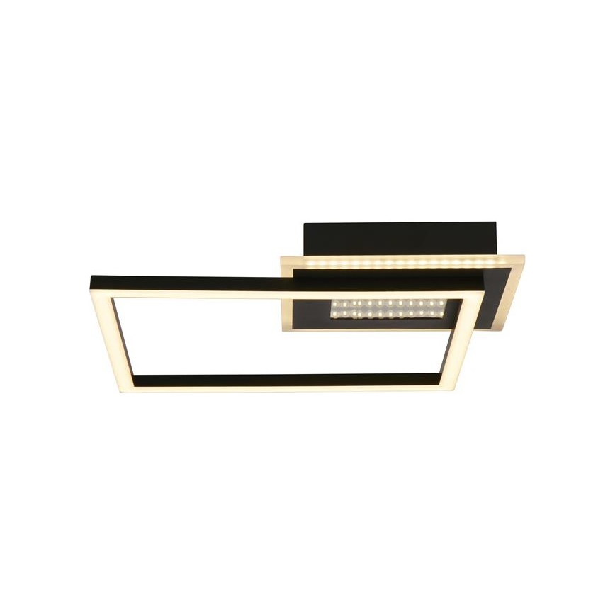 Searchlight - Dimmbar LED-taklampa QUADRATE LED/24W/230V 36x36 cm svart