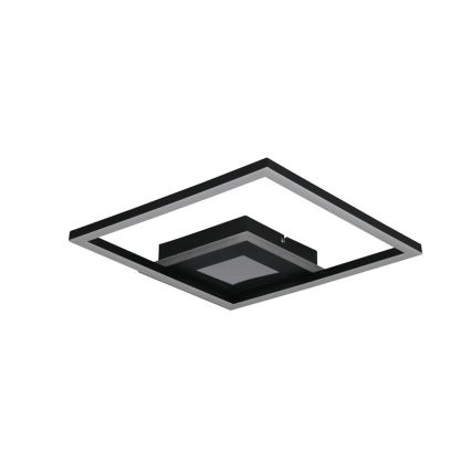 Searchlight - Dimmbar LED-taklampa QUADRATE LED/24W/230V 36x36 cm svart