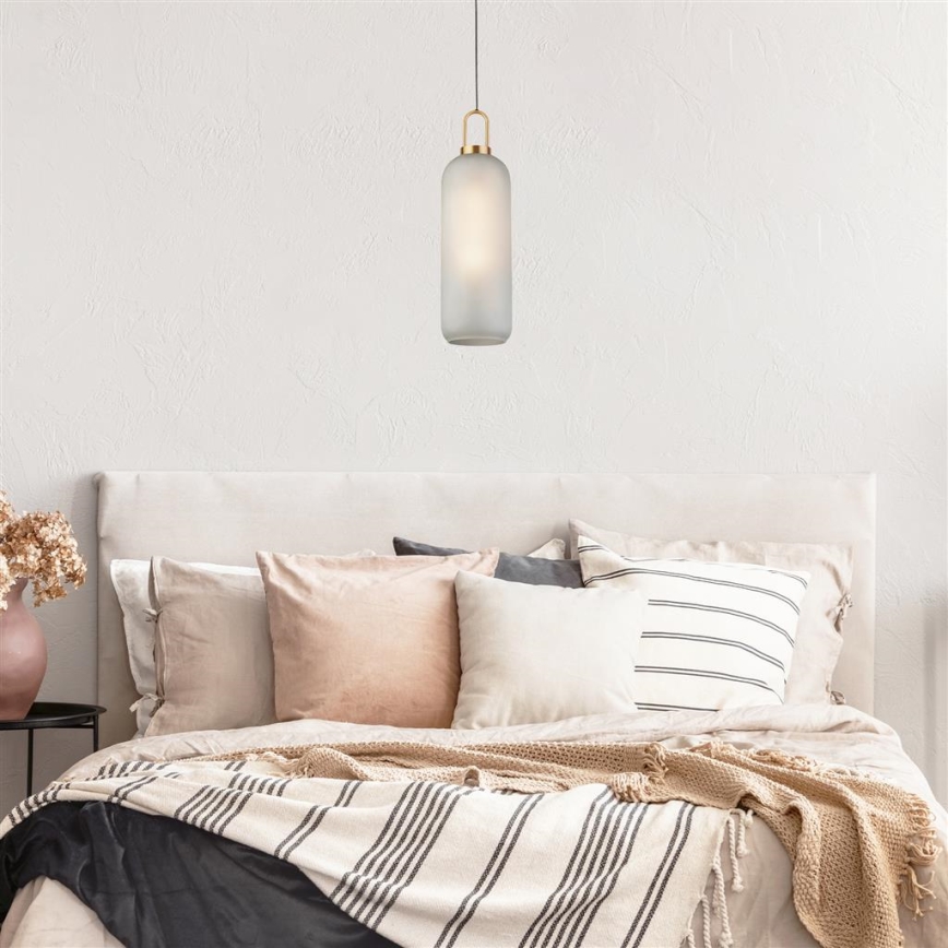 Searchlight - Ljuskrona med upphängningsrem PIPETTE 1xE27/60W/230V matt