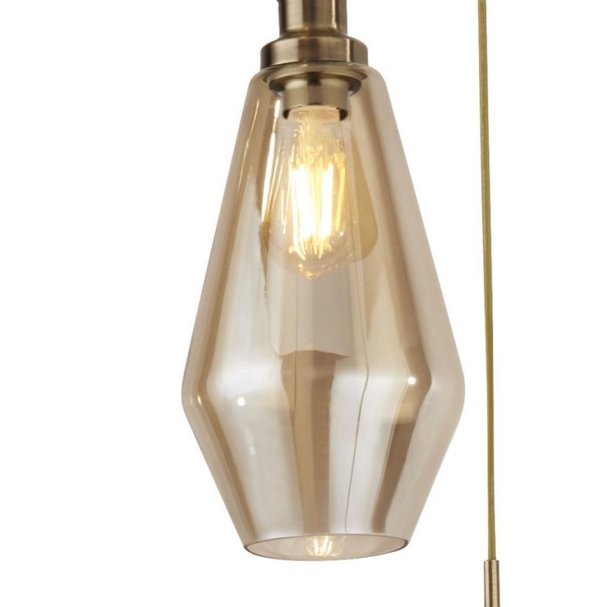 Searchlight - Ljuskrona med upphängningsrem MIA 3xE27/60W/230V mässing