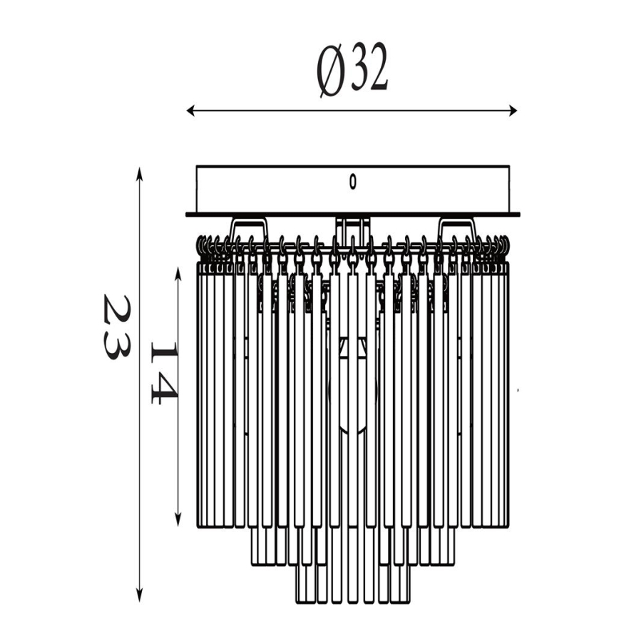 Searchlight - Taklampa SWIZZLE 5xE14/60W/230V Ø 32 cm guld