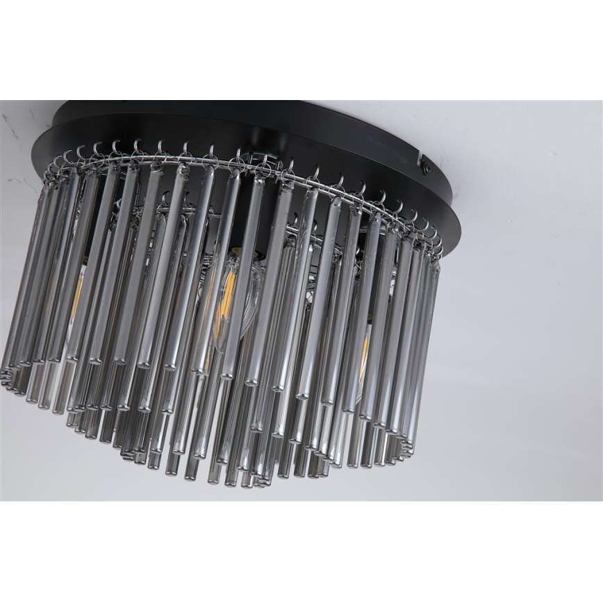 Searchlight - Taklampa SWIZZLE 5xE14/60W/230V Ø 32 cm rökfärgad