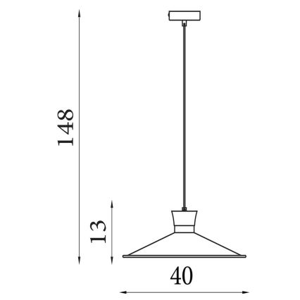 Searchlight - Takpendel med vajer BALHAM 1xE27/60W/230V