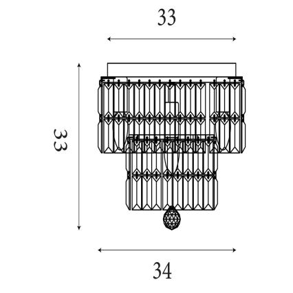 Searchlight - Taklampa för badrum EMPIRE 4xE14/60W/230V IP44