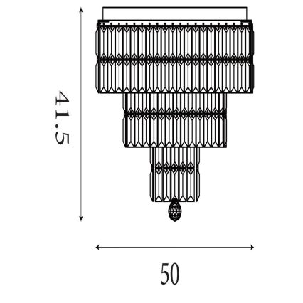 Searchlight - Badrumstaklampa EMPIRE 6xE14/60W/230V IP44