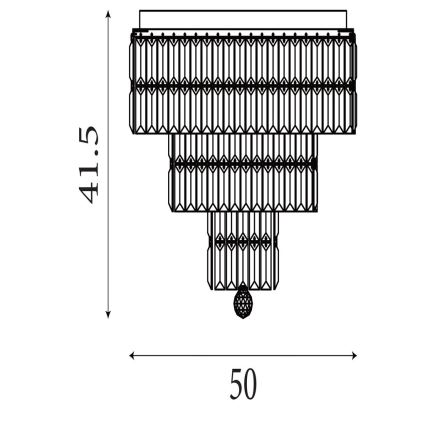 Searchlight - Badrumstaklampa EMPIRE 6xE14/60W/230V IP44