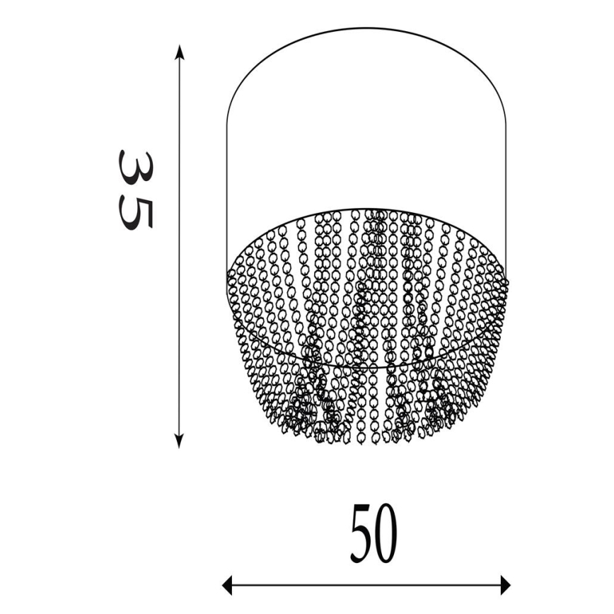 Searchlight - Taklampa BELLANO 5xG9/7W/230V Ø 50 cm, grå