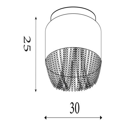 Searchlight - Taklampa BELLANO 3xG9/7W/230V Ø 30 cm vit