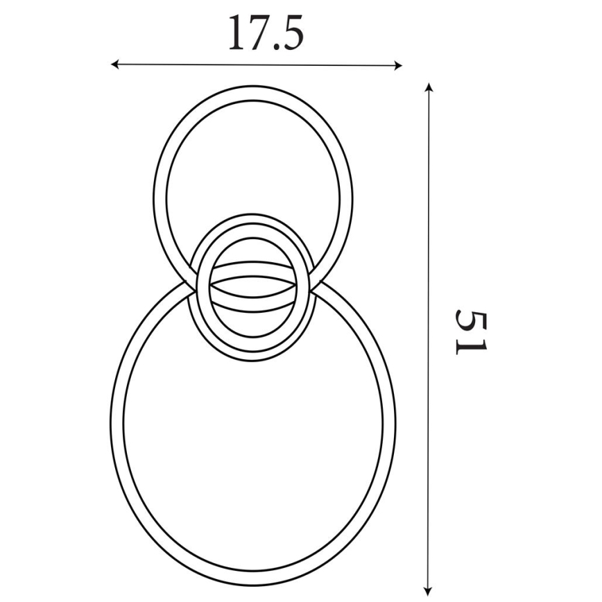Searchlight - Dimbar LED-taklampa TRIPLE LED/25W/230V