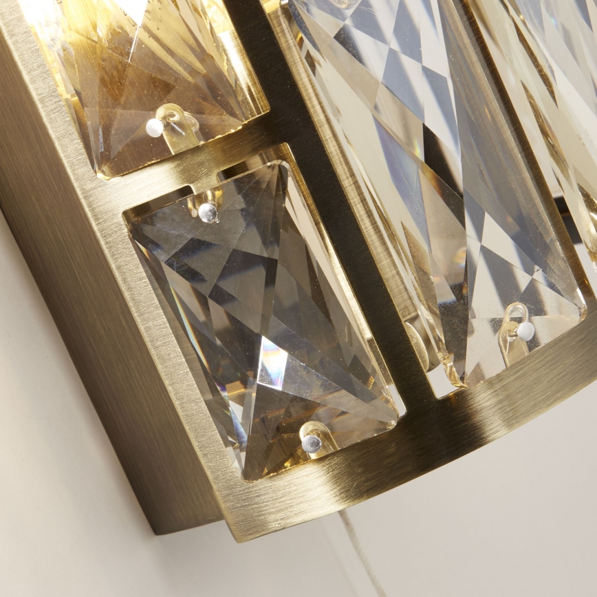 Searchlight - Vägglampa BIJOU 2xE27/60W/230V mässing