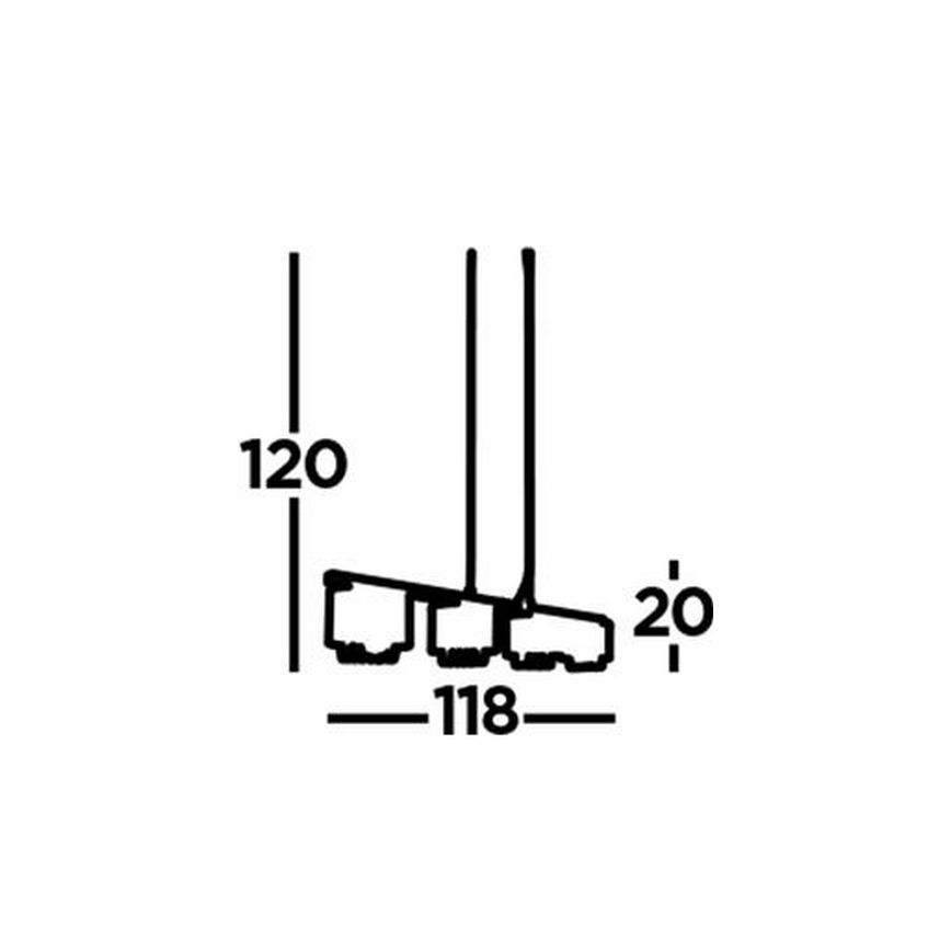 Searchlight - Ljuskrona med textilsladd ELISE 4xG9/33W/230V