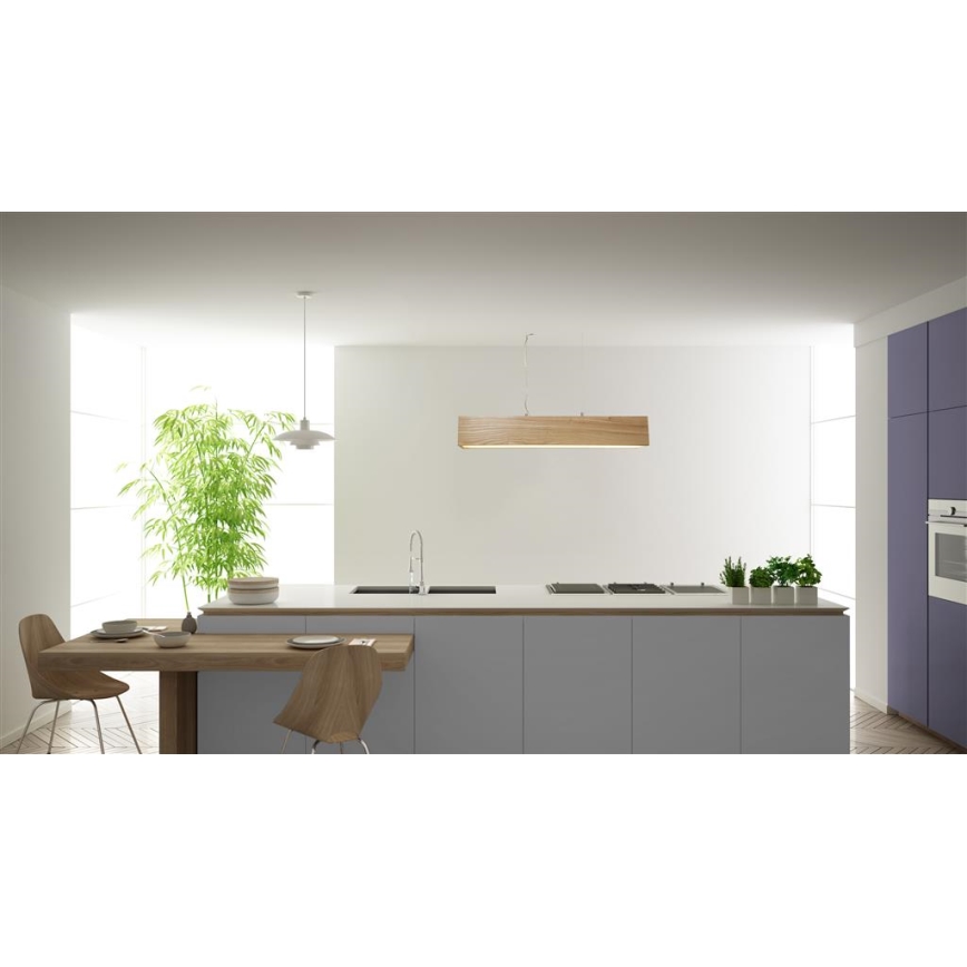 Searchlight - LED ljuskrona med textilsladd ASH LED/20W/230V ask