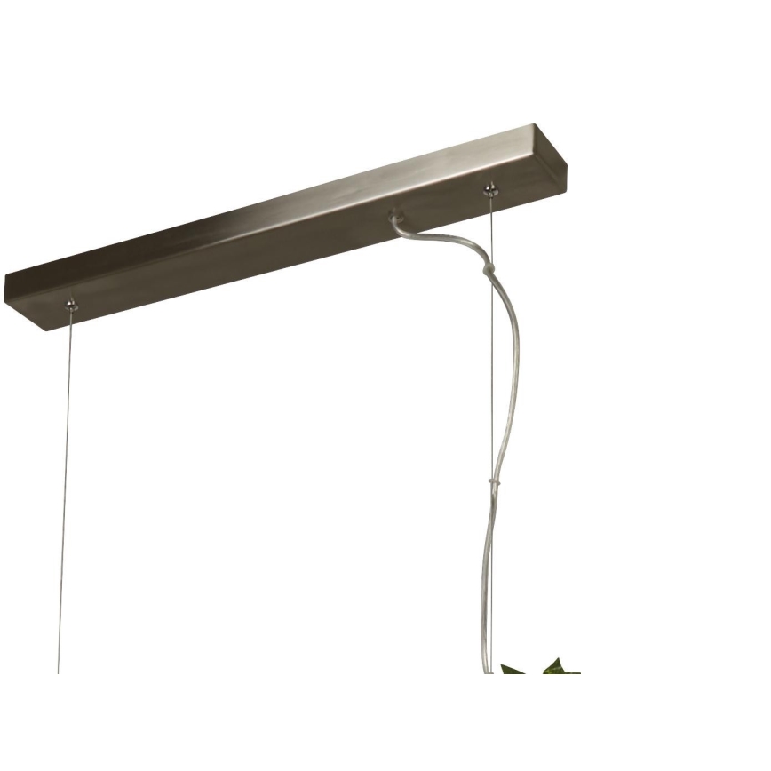 Searchlight - LED ljuskrona med textilsladd ASH LED/20W/230V ask