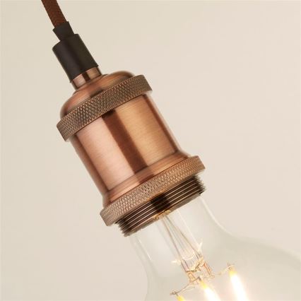 Searchlight - Pendellampa på vajer SUSPENSION 1xE27/60W/230V kopparfärgad