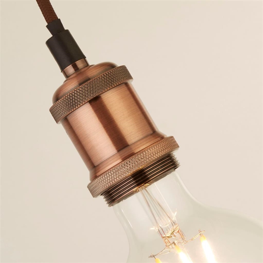 Searchlight - Pendellampa på vajer SUSPENSION 1xE27/60W/230V kopparfärgad