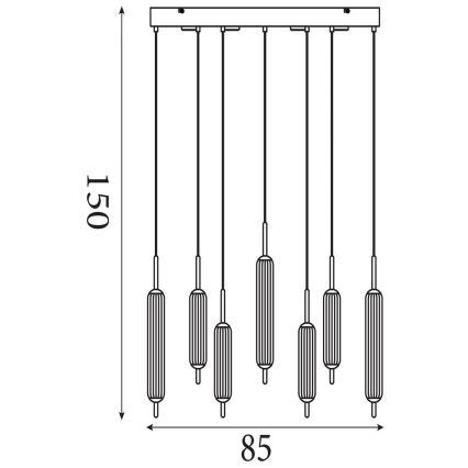 Searchlight - LED-dimmbar hänglampa på kabel CATTAIL LED/33W/230V