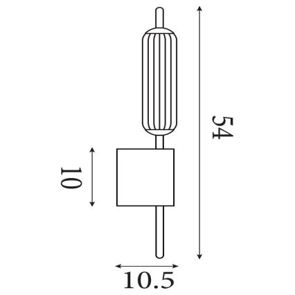 Searchlight - Dimmbar LED-vägglampa CATTAIL LED/6W/230V