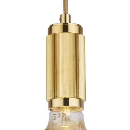 Searchlight - Pendellampa på vajer SUSPENSION 1xE27/60W/230V i guld