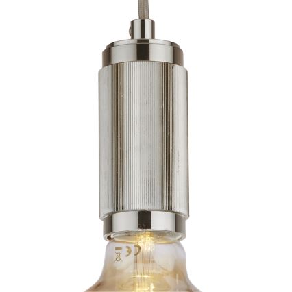 Searchlight - Takpendel med kabel SUSPENSION 1xE27/60W/230V silver