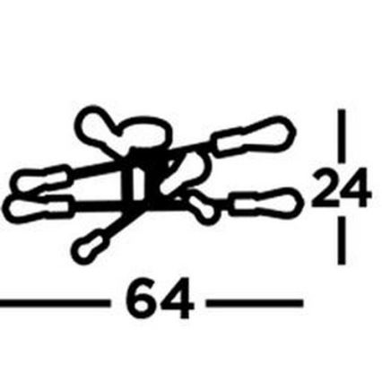 Searchlight - Surface-mounted ljuskrona ARMSTRONG 8xE27/60W/230V mässing