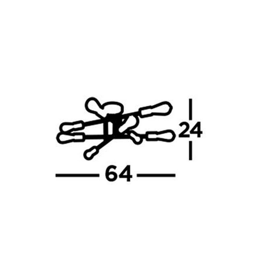 Searchlight - Surface-mounted ljuskrona ARMSTRONG 8xE27/60W/230V mässing
