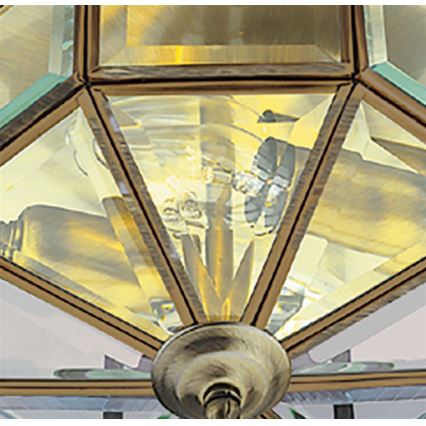 Searchlight - Taklampa FLUSH 2xE14/60W/230V mässing