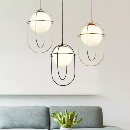 Searchlight - Ljuskrona med upphängningsrem AXIS 1xE27/60W/230V svart