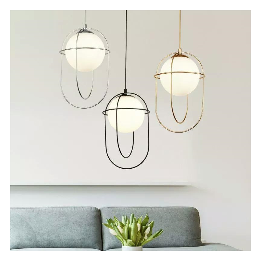 Searchlight - Ljuskrona med upphängningsrem AXIS 1xE27/60W/230V svart