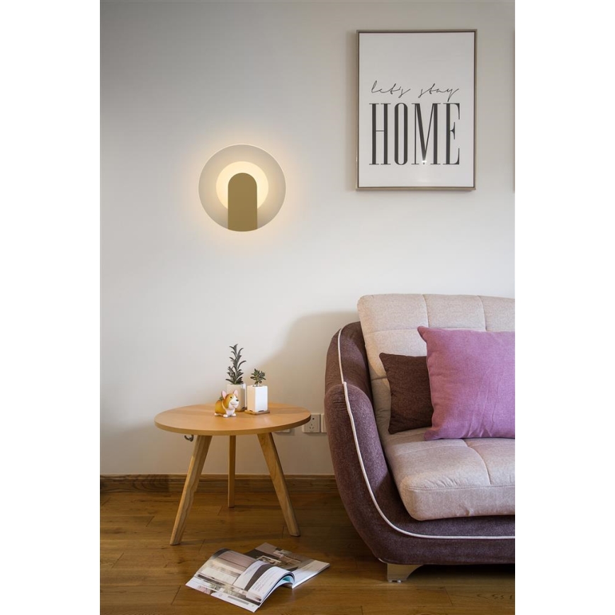Searchlight - LED-vägglampa TARGET LED/7W/230V, guldig