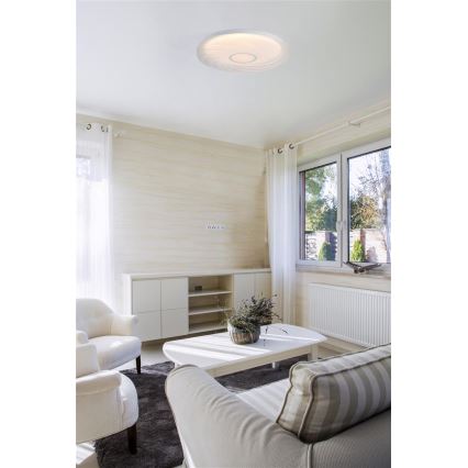 Searchlight - LED-taklampa AURA LED/24W/230V Ø 38,5 cm vit