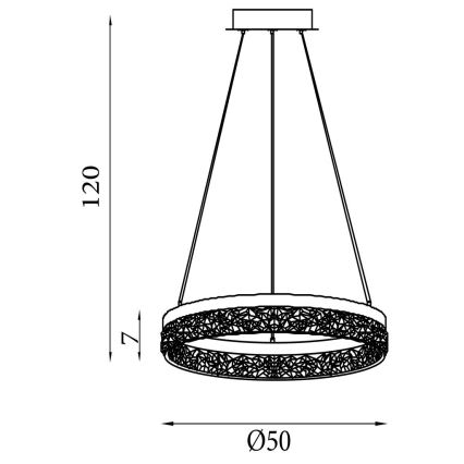 Searchlight - Dimbart LED-pendel på vajer MADELEJNE LED/25W/230V