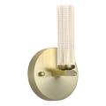Searchlight - Dimbart LED-väggarmatur för badrum ABERDEEN LED/7W/230V IP44 mässing