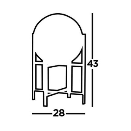 Searchlight - Bordslampa AMSTERDAM 1xE27/60W/230V