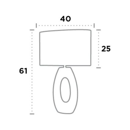 Searchlight - Bordslampa ARTISAN 1xE27/60W/230V