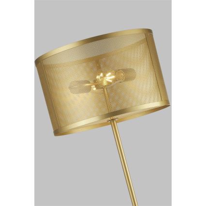 Searchlight EU2832-2GO - Golvlampa FISHNET 2xE27/60W/230V guld