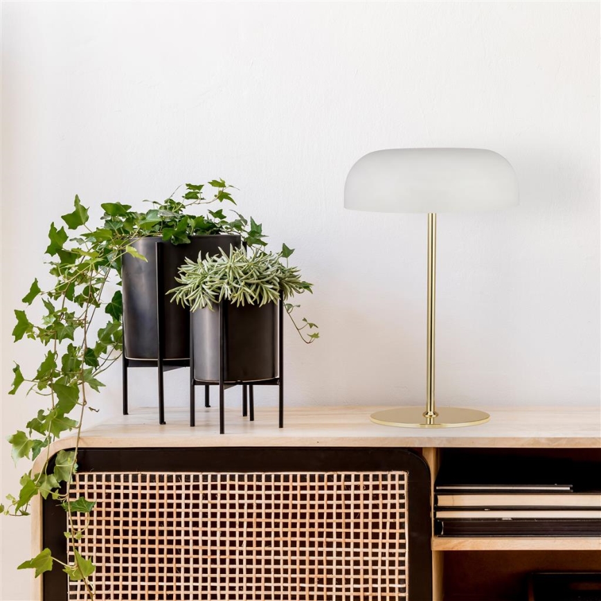 Searchlight - Bordslampa HANOVER 2xE14/7W/230V vit/guld