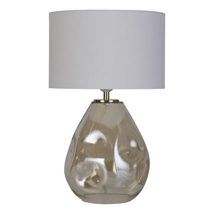 Searchlight - Bordslampa DEVON 1xE27/60W/230V grå/rökfärgad