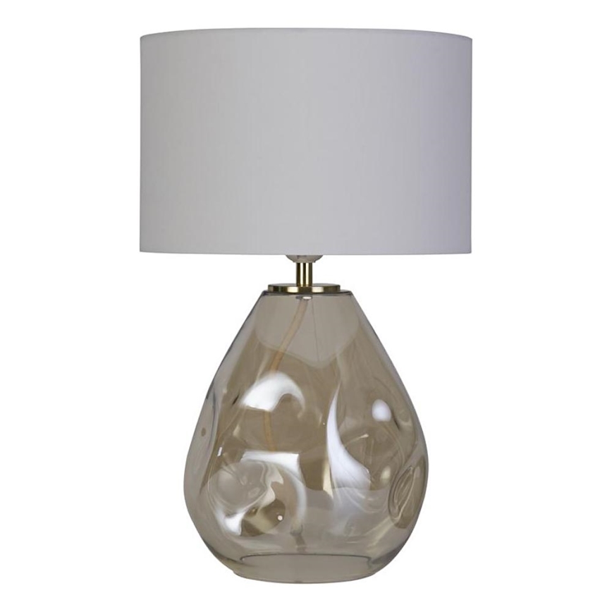 Searchlight - Bordslampa DEVON 1xE27/60W/230V grå/rökfärgad