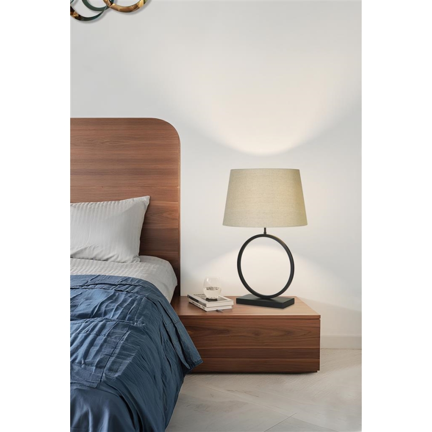 Searchlight - Bordslampa ELEGANT 1xE27/60W/230V krämvit
