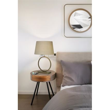 Searchlight - Bordslampa ELEGANT 1xE27/60W/230V krämvit