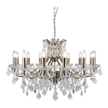 Searchlight - Kristallkedja Ljuskrona  PARIS 12xE14/40W/230V