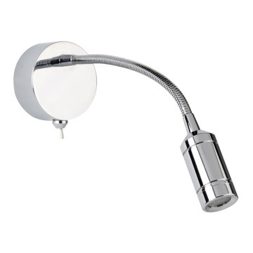 Searchlight - LED Flexibel små lampor ADJU LED/1W/230V skinande krom