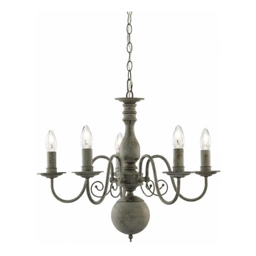 Searchlight - Ljuskrona med kedja GREYTHORNE 5xE14/40W/230V