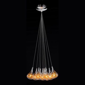 Searchlight - Ljuskrona med textilsladd 10xG4/20W/230V guld